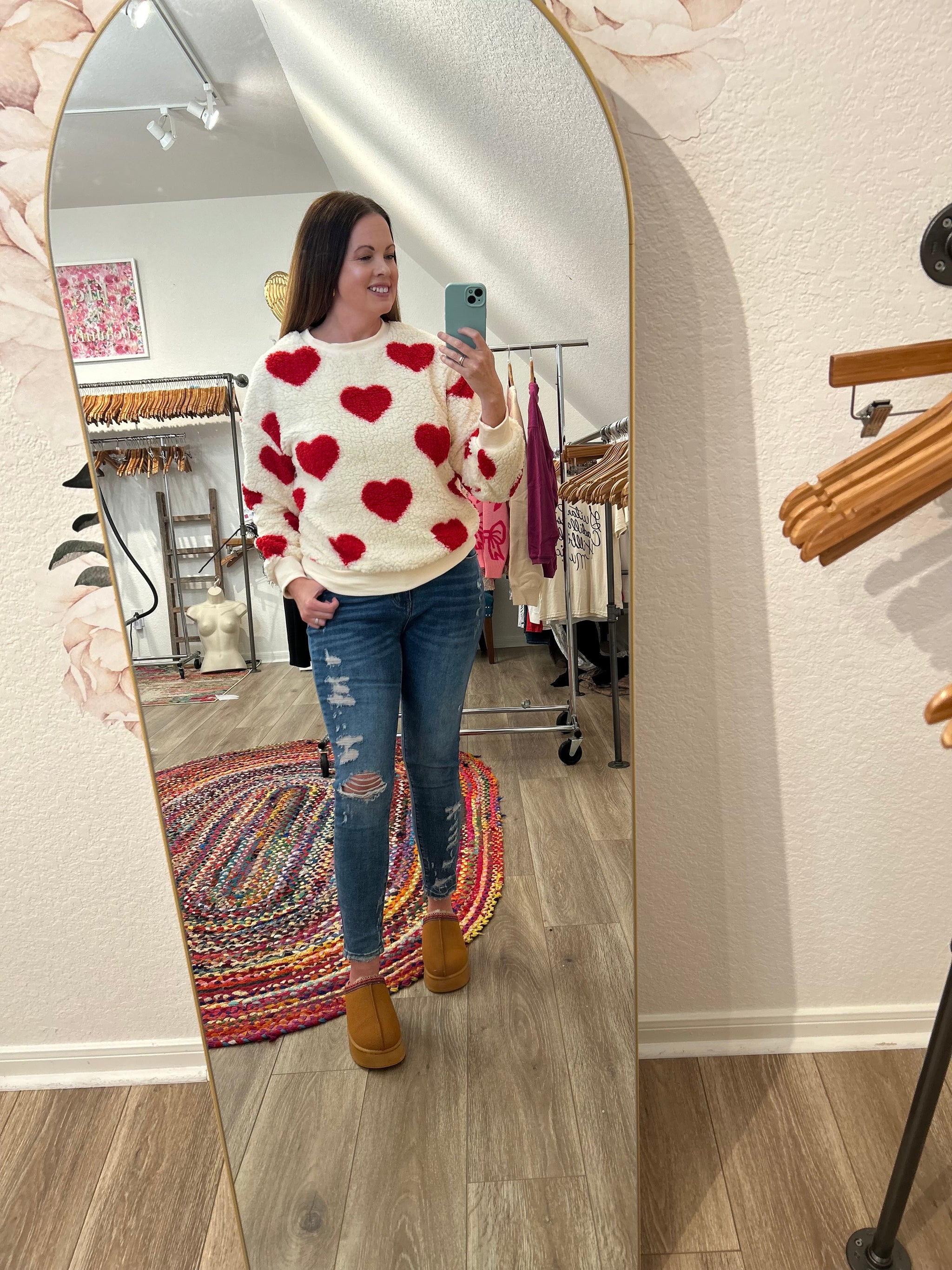 【HYERES LOR】23SS★ H Heart Dessert BR(W) Muffin String NC 15100279-M | Heart Sequin Sweatshirt
