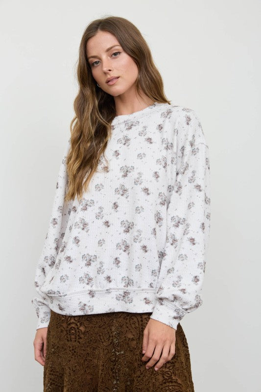 Floral And Dot Comfy Pullover Top – Jack & Monroe Boutique